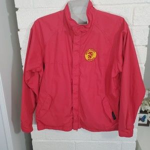 Jack Nicklaus Jacket Mens Large Reversible Windbreaker US Marines Patch Vintage